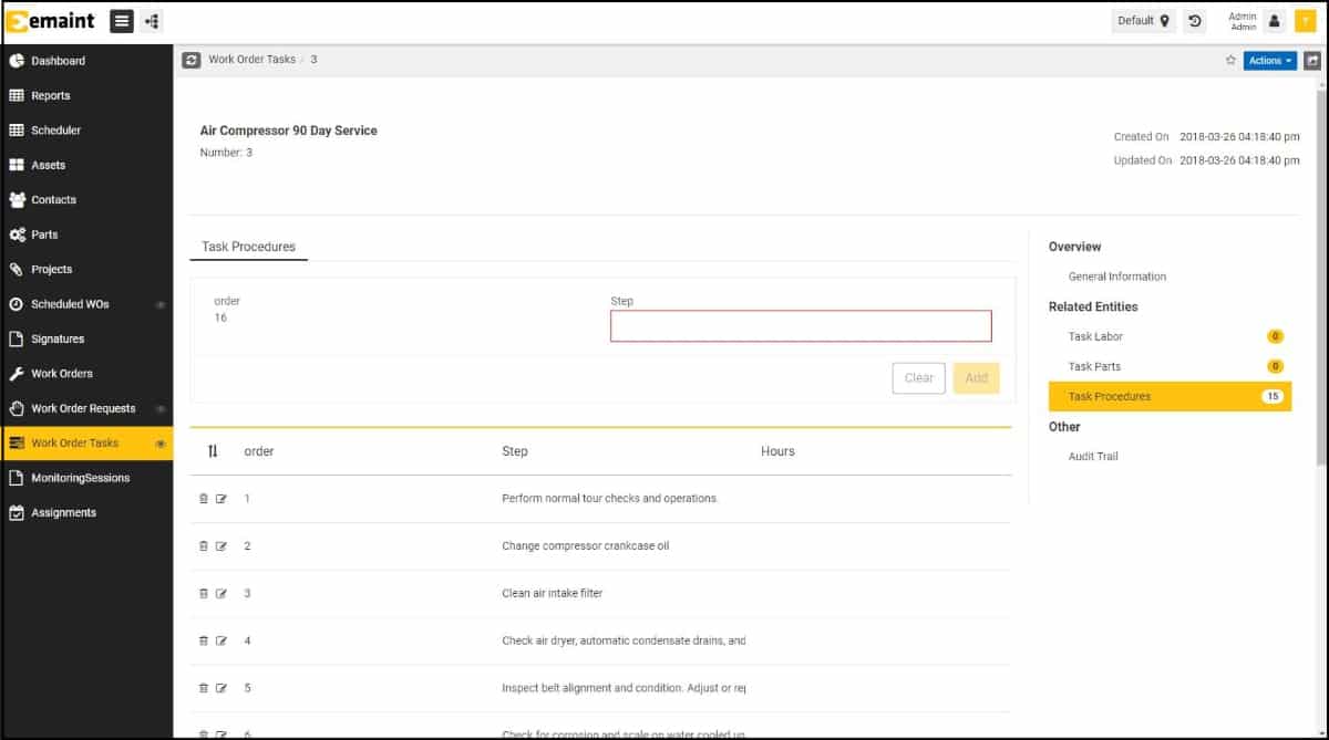 X5 Task Procedures