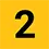 Number two yellow icon